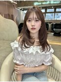 ▲レイヤーカット顔まわり前髪矯正ミディアムレイヤーharuhi