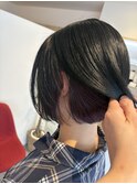 インナーカラー,ピンクパープル,ディープカラー,ショート/草加