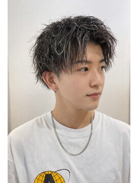 ミモザワークス(Mimosa Works) 縦落ちツイスパ×メッシュ ショート