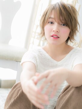 大波純一美容室パーティハン フレンチカジュアルブリーチ外ハネ小顔ウルフa小山10代20代30代