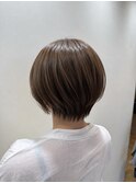 大人ショート×丸み美人ショート×透明感ブラウン