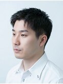 大人の清潔感ナチュラルアップバングショート爽やかツーブロック