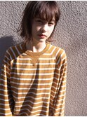 〔people〕オレンジアッシュ×切りっぱなしボブ