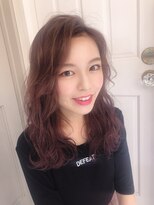 ロンドアベニール 北千住(Lond avenir)&nbsp;【Lond avenir本田奈穂美】ピンクバイオレットウェーブヘア