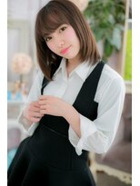 ヘアアンドビューティー ミック(Hair & Beauty miq)&nbsp;好感度大◎黒髪オリーブグレージュツヤ髪ストレートc1