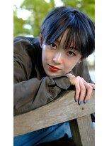 スリー スタンド(THREE STAND)&nbsp;大人可愛い20代30代40代黒髪前下がりショート丸みショート◎