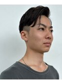 メンズ/ツーブロック/アップバングショート
