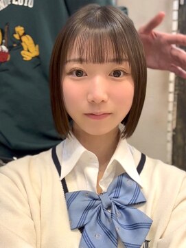 ベレッタ 楠葉店(veretta.) 顎ラインボブ/ミニボブ/切りっぱなしボブ/ショートボブ/透明感