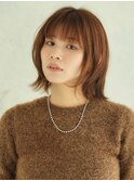 重軽質感のボブヘア