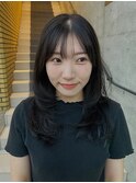【あきら】セミロングレイヤー顔まわりレイヤーハッシュカット