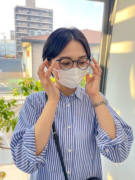 ヘアー アイス 御器所本店(HAIR ICI) 20代30代40代前下がりストレート小顔補正立体カット