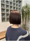 内巻きワンカール/大人可愛い/ボブヘア/ナチュラルベージュ