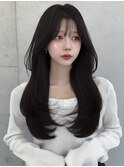 韓国ヘア レイヤーカット コリンブラック SAYAKA