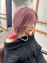 シャルム 溝の口店(charme)&nbsp;ウルフレイヤーカットピンクカラーココアベージュ裾カラー