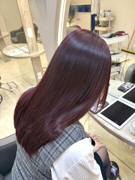 ブリーチなしでできる高発色チェリーレッド♪