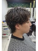 春のメンズパーマウルフマッシュサーフ