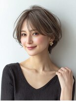 Heart's美人設計と白髪ぼかし専門店 青山表参道店 脱白髪染め/ショートヘア【ハーツ】&nbsp;白髪ぼかし脱白髪染め似合わせショートボブ40代50代60代