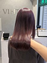 ヴィヒタ 川越 本川越(VIHTA.)&nbsp;艶感◎ブリーチカラーピンクラベンダー×レイヤーカット川越