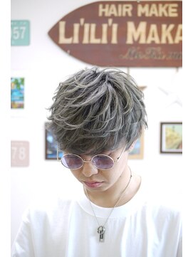 ヘアーメイク リリー マカナ(HAIR MAKE LI ILI I MAKANA) 重軽ショートマッシュ×アッシュグレー