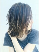 【sheta/三畑賢人】細か目ハイライトグレージュ切りっぱなし
