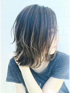 シータ(sheta) 【sheta/三畑賢人】細か目ハイライトグレージュ切りっぱなし