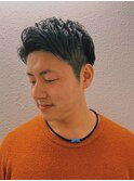 ツーブロック×アップバング/大手町／理容室