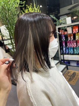 ゼスト 吉祥寺店(ZEST) 【籠倉由夏】ブリーチ１回！ホワイトシルバーのインナーカラー