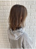 斜めバング/グレージュカラー/シルキーベージュ/自由が丘