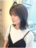 ブリーチなし/透明感カラー/オリーブグレージュ/10代/20代/30代