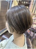 丸みショート×インナーグレージュ