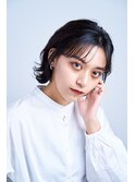 【UNIX溝口】ボブパーマくるくる黒髪外はねボブ前髪あり