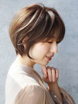 前髪あり大人小顔ショートボブ 30代40代50代【AIN.表参道】川原