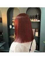 チャンチ(chanch)&nbsp;【お客様style】ビビットレッド/ぱっつん前髪