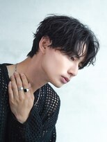 アルファ 新宿(alpha)&nbsp;フェザーパーマ/ブルーブラック/刈り上げセンターパート[新宿]