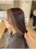 フェイスフレーミング×ミルクティーベージュ