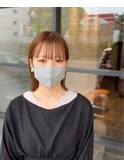切りっぱなし/切りっぱなしボブ/シースルーバング/束間前髪/ボブ