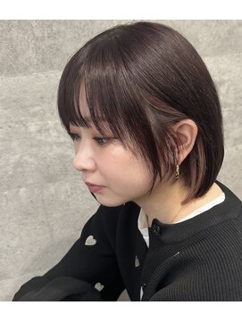 ルイス(L'wis) ブリーチなし インナーカラーボブ♪ココアブラウン【L'wis乙津】