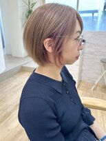 say.ホワイトグレージュウルフチェリーブラウンインナーピンク