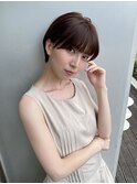 丸みショートシースルーバングくびれショートボブミニボブ