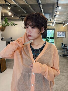 ヒュージ 表参道(huge) ショートボブ/ニュアンスパーマ/顔周りカット/20代30代
