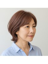 スープレックス ヘアーデザイン(SOUPREX HAIR DESIGN)&nbsp;柔らかピンク大人ボブ　20代 30代 40代 50代 60代