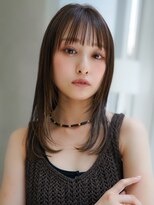 ギークス(GEEKS)&nbsp;【GEEKS渋谷】黒髪ロング/顔周りレイヤー/冬カラー/艶グレージュ