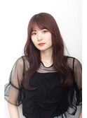 韓国風ロングレイヤー×ココアブラウン