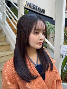 【STEP BONE  CUT】ミディアムレイヤー/ココアブラウン/表参道