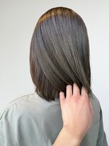ポルト(porto produced by teatro hair salon)&nbsp;オリーブアッシュ くすみカラー 丸みボブ 20代 30代