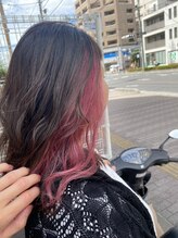 コントラスト映え◎ピンクデザインカラー川口 西川口 川口元郷  髪質改善 インナーカラー]