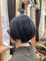 ヒラトヤ 肴町店 白髪ぼかしハイライト暗髪カラー艶カラー顔周りカットミセスヘア