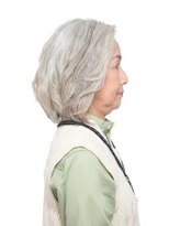 えがお美容室 60代グレイヘアの方に◎愛され王道ボブ
