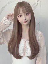 ユーフォリア エヌ 池袋サンシャイン通り店(Euphoria +n)&nbsp;ミルクティーベージュミディアムヘアラベンダーカラー薄め前髪◎