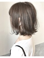 ラボヌールヘアーノーブル 新越谷店(La Bonheur hair noble)&nbsp;グレージュ×切りっぱなし外ハネエアリーミディ☆ショートパーマ